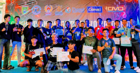 Brimob Riau Harumkan Nama Daerah, Dua Atlit Juara Dumai Muaythai Open 2026